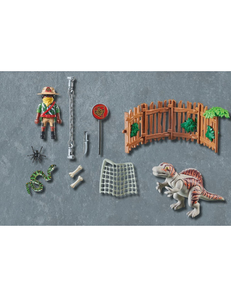 Playmobil Dino Rise Μωρό Σπινόσαυρος και Λαθροκυνηγός για 5-10 ετών