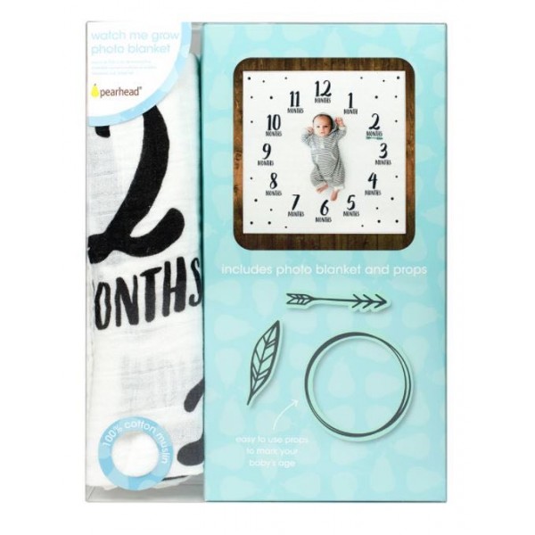 Pearhead Baby Photography Blanket Watch Me Grow for Girl