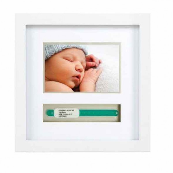 Κορνίζα με φωτογραφία και βραχιόλι ταυτότητας μωρού