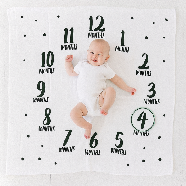 Pearhead Baby Photography Blanket Watch Me Grow for Girl