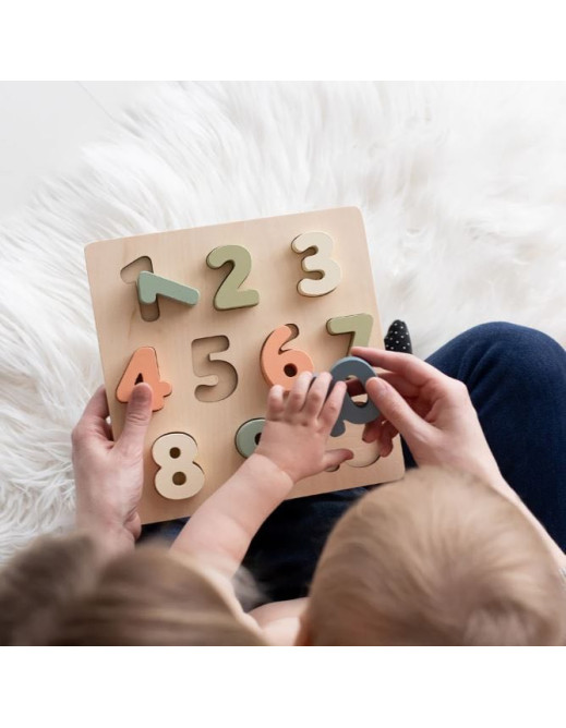 Wooden Kids Pegged Puzzle 10+pcs Pearhead