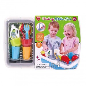 Playgo Plastic Kids Cooking Tools Νεροχύτης με Βρύση & Κουζινικά for 3+ years 20pcs