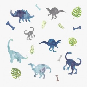 wall stickers WATERCOLOR DINOSAUR