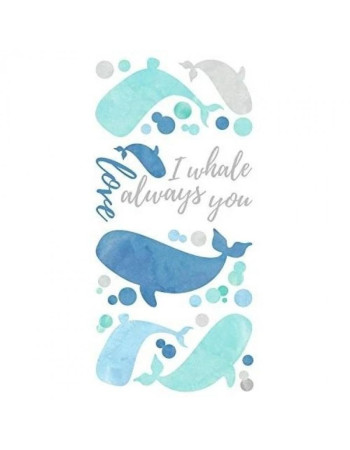 RoomMates. wall stickers WHALES LOVE