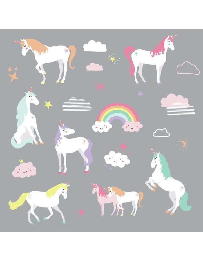 RoomMates Decor Kids Wall Sticker Unicorn Magic 23pcs