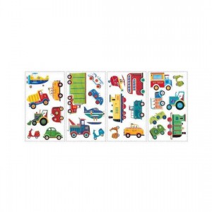 RoomMates Decor Kids Wall Sticker Transportation 26pcs