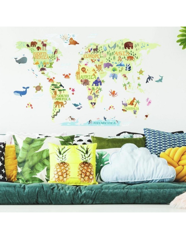 wall stickers ANIMAL WORLD MAP