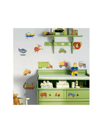 RoomMates Decor Kids Wall Sticker Transportation 26pcs