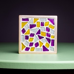 Unique and creative mosaic set “2 Coasters (square)”