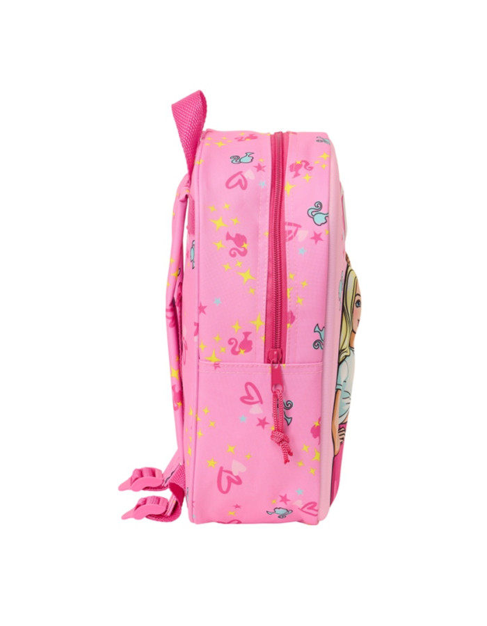 Barbie School Bag Pink Fuchsia 22 x 27 x 10 cm 3D.