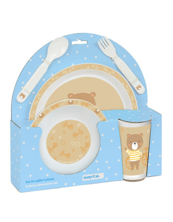 SET OF PLATES, CUTLERY AND GLASS SAFTA PRESCHOOL "BEAR"