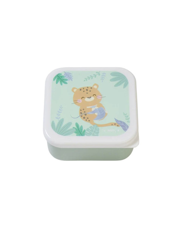 Saro Saro Lion Kids Set Lunch Plastic Box Green