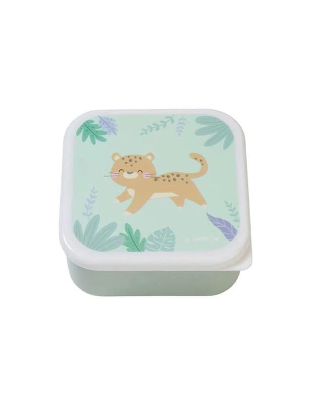 Saro Saro Lion Kids Set Lunch Plastic Box Green