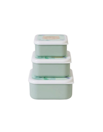 Saro Saro Lion Kids Set Lunch Plastic Box Green