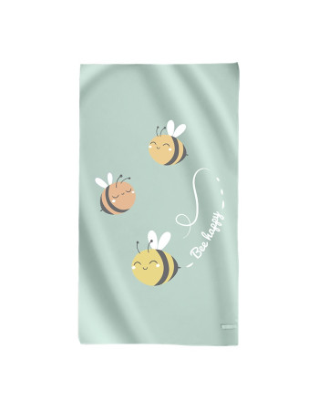 Πετσέτα Παραλίας Microfiber Bee Happy 80x140εκ.
