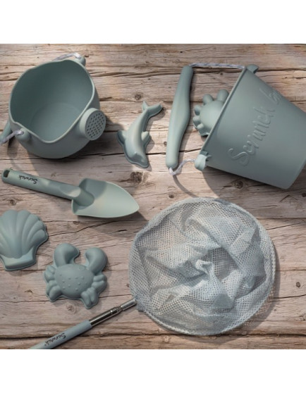Light blue recyclable silicone bucket