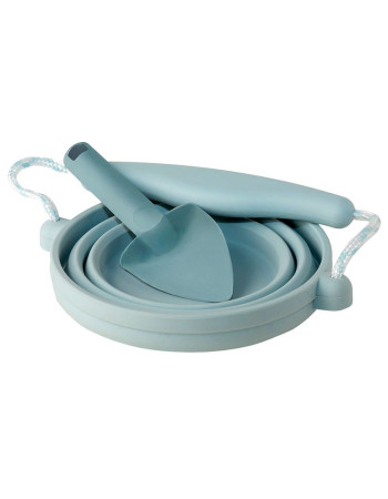 Scrunch Σετ Πτυσσόμενο κουβαδάκι με φτυαράκι ''Duck Egg Blue''