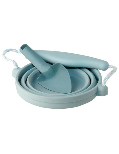 Scrunch Σετ Πτυσσόμενο κουβαδάκι με φτυαράκι Duck Egg Blue Scrunch Σετ Πτυσσόμενο κουβαδάκι με φτυαράκι Duck Egg Blue
