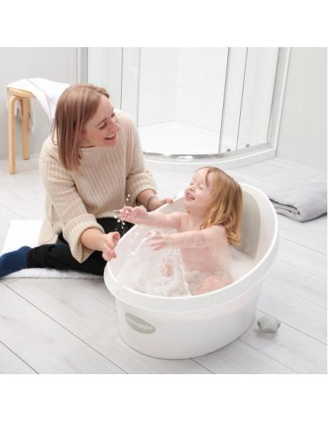 Shnuggle Toddler Bath Λευκό Γκρί με τάπα