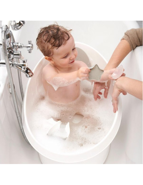 Shnuggle Toddler Bath Λευκό Γκρί με τάπα