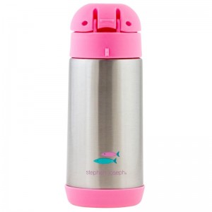 Stephen Joseph Kids Stainless Steel Thermos Water Bottle Pink 325ml