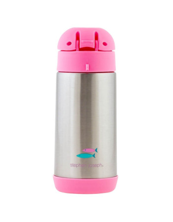 Stephen Joseph Kids Stainless Steel Thermos Water Bottle Pink 325ml