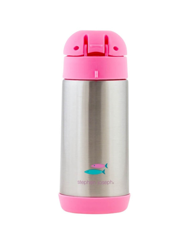 Stephen Joseph Kids Stainless Steel Thermos Water Bottle Pink 325ml