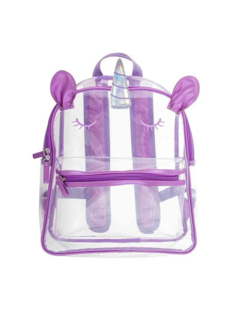 Backpack Διάφανη Ιριδίζον Τσάντα Πλάτης Μονόκερος