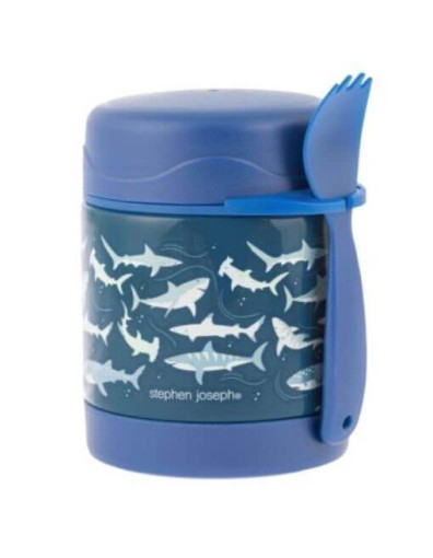 Insulated Food Container with Shark Fork Stephen Joseph Insulated Food Container with Shark Fork Stephen Joseph