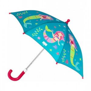 Stephen Joseph Kids Curved Handle Umbrella with Diameter 69cm Blue