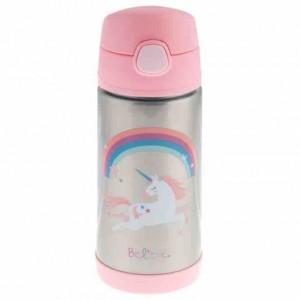 Stainless Steel Unicorn Thermos Bottle 350ml Stephen Joseph Double Wall Bottle 