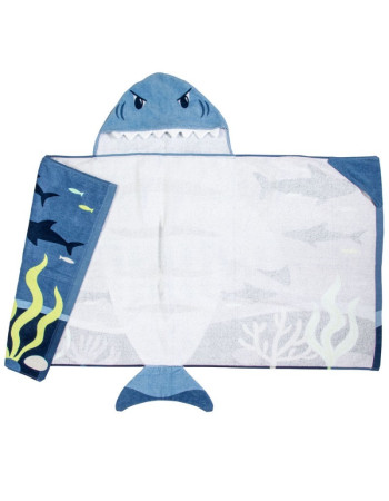 Stephen Joseph Kids Beach Poncho Sharks Light Blue 117 x 60cm