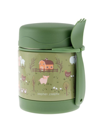 Kids' Food Thermos with Fork Farm Stephen Joseph