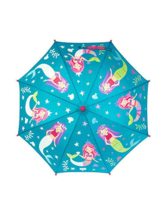 Stephen Joseph Kids Curved Handle Umbrella with Diameter 69cm Blue