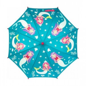 Stephen Joseph Kids Curved Handle Umbrella with Diameter 69cm Blue
