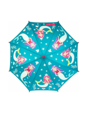 Stephen Joseph Kids Curved Handle Umbrella with Diameter 69cm Blue