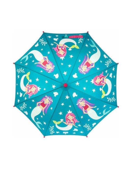 Stephen Joseph Kids Curved Handle Umbrella with Diameter 69cm Blue