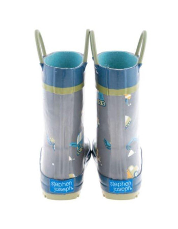 Stephen Joseph Kids Wellies Construction Gray