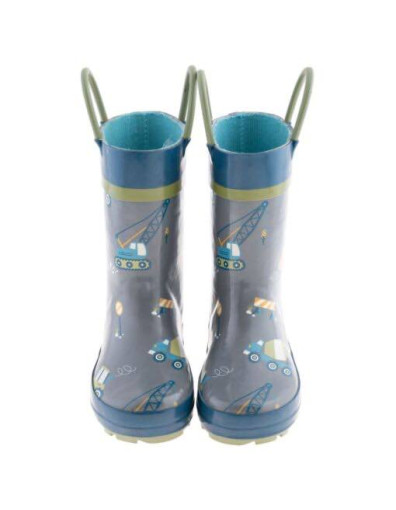 Stephen Joseph Kids Wellies Construction Gray