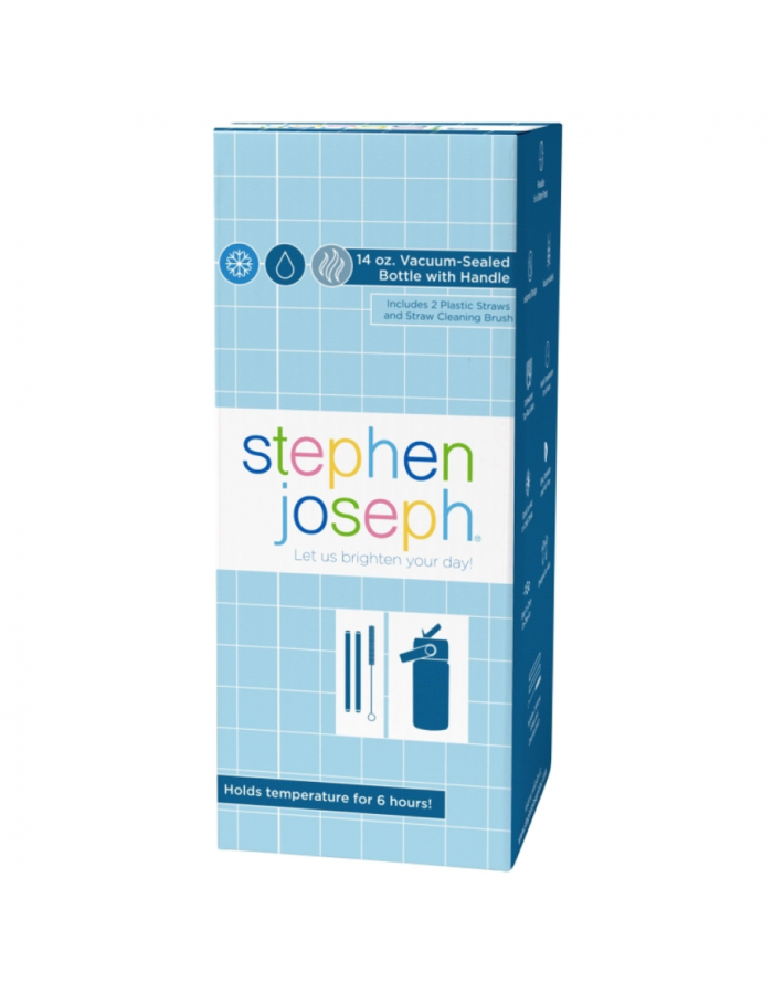 Stephen Joseph Kids Water Bottle Thermos Stainless Steel Non Spill 420ml