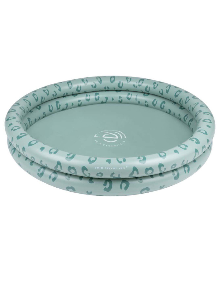 Swim Essentials: Φουσκωτή πισίνα Ø100εκ. με δύο αεροθαλάμους για μωρά από 1 έτους - Green Leopard