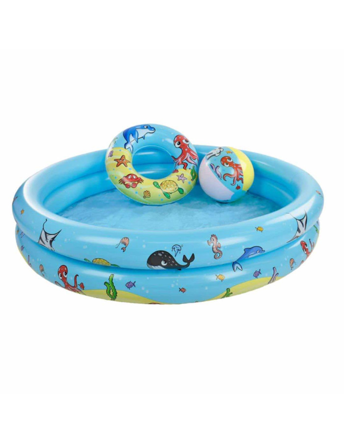 Swim Essentials: Σετ Φουσκωτή πισίνα Ø120εκ. με σωσίβιο και μπάλα