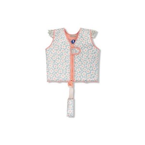 Swim Essentials: Σωσίβιο γιλέκο κολύμβησης με ιμάντα ασφαλείας για παιδιά 3-6 ετών "Green Flowers"