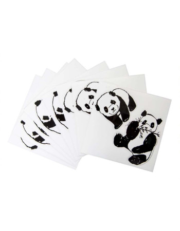 Panda diaper with stickers