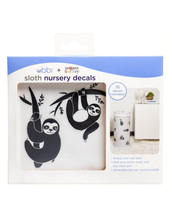 Sloth Diaper Bin WITH  Stickers