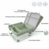 Ubbi: Δοχείο φαγητού Bento με 4 χωρίσματα - Sage