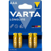 Varta LongLife Αλκαλικές Μπαταρίες AAA 1.5V 4τμχ