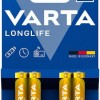Varta LongLife Αλκαλικές Μπαταρίες AAA 1.5V 4τμχ
