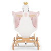 Wooden Swan with Wheels and Rocking