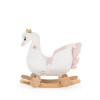 Wooden Swan with Wheels and Rocking
